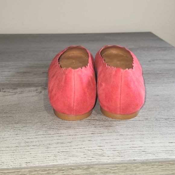 J.CREW RED SUEDE FLAT SHOES WOMENS SIZE 6 100% LEATHER UPPER  NEW WITHOUT BOX - Picture 4 of 11